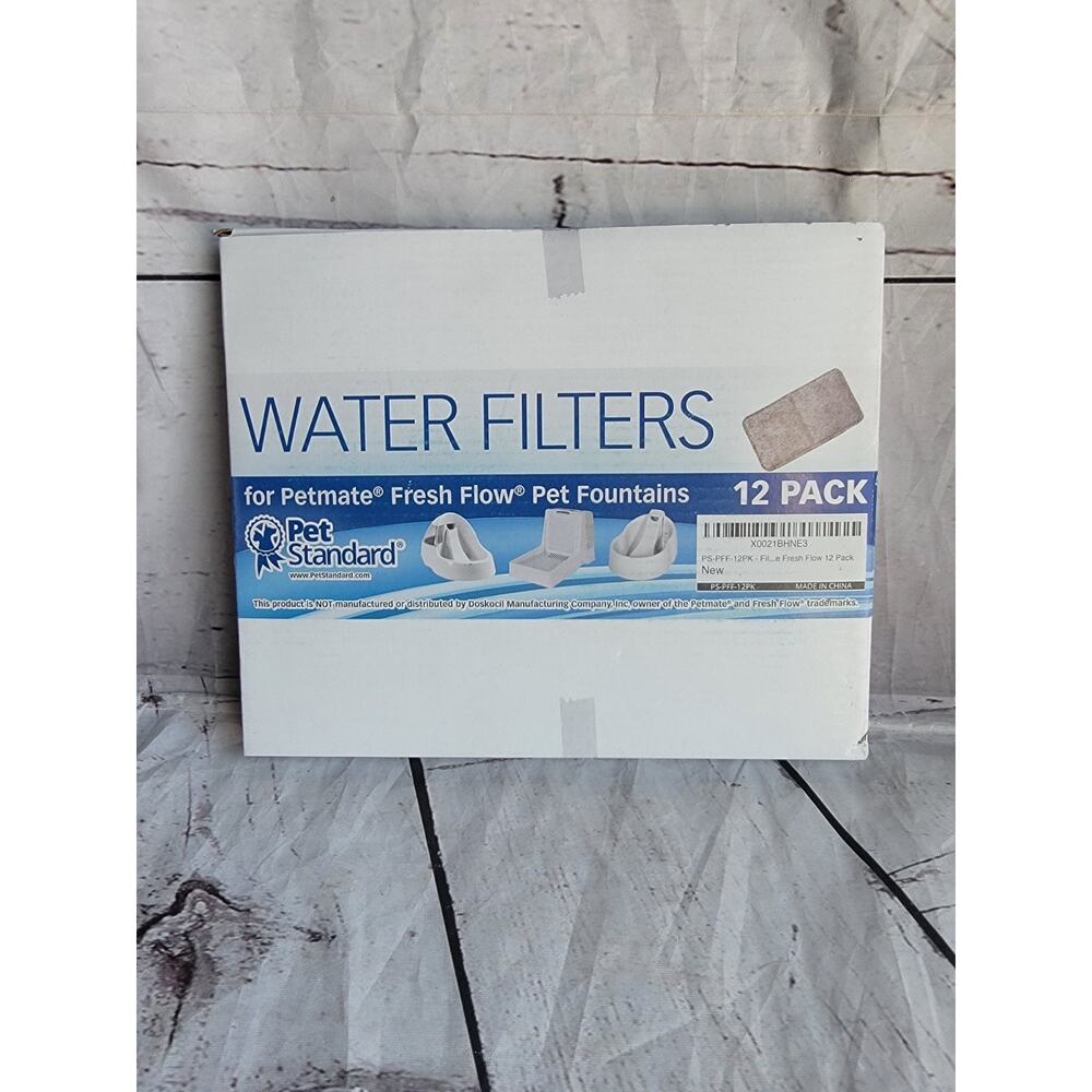 PET STANDARD Water Filters Petmate Fresh Flow Pet Fountains 12 Pack Filters New